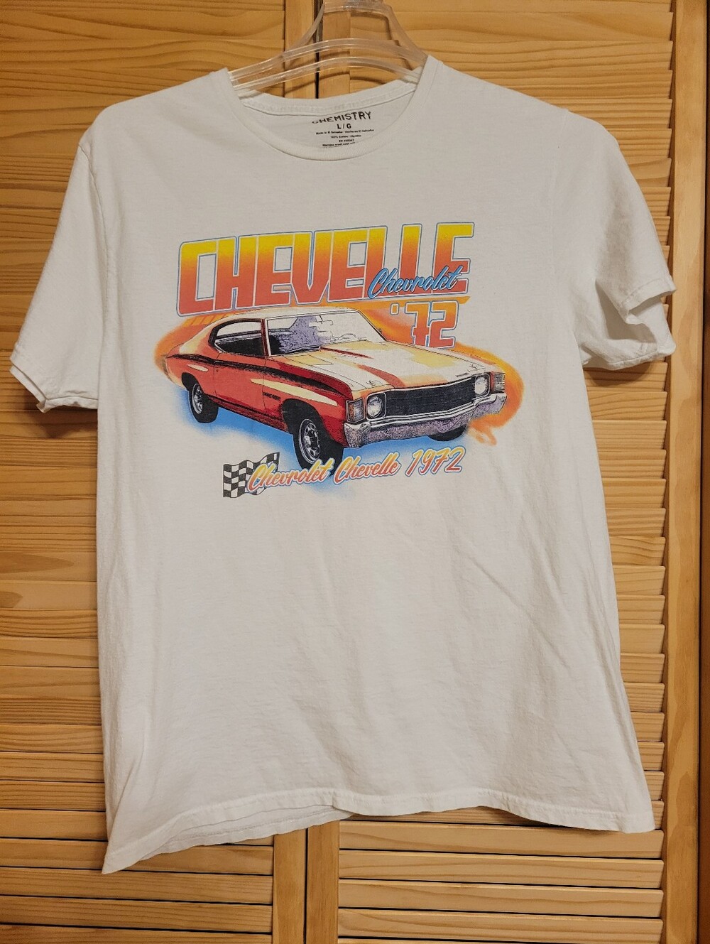 Chevrolet Chevelle 1972 t shirt size Large short sleeve